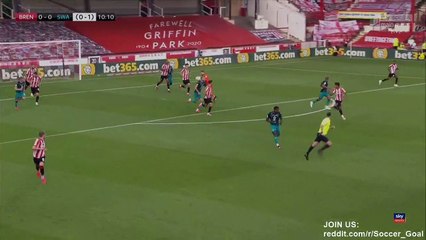 Ollie Watkins Goal HD - Brentford 1 - 0 Swansea City - 29.07.2020 (Full Replay)