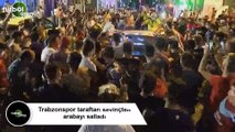 Trabzonspor taraftarı sevinçten arabayı salladı