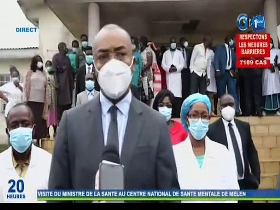 RTG - Visite du ministre de la santé Dr Guy Patrick Obiang au centre de santé mentale de Mélen
