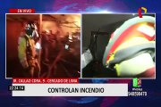 Centro de Lima: Tras ardua labor controlan incendio en el Jirón Callao