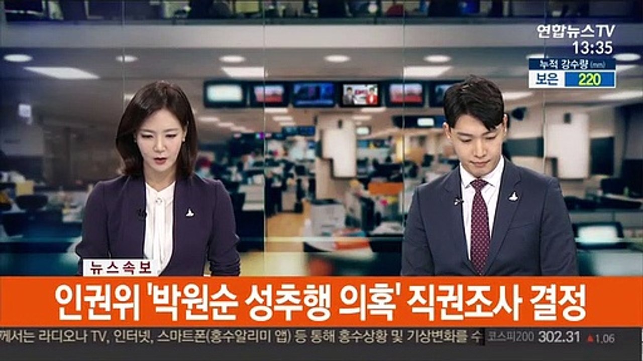 [속보] 인권위, '박원순 성추행 의혹' 직권조사 결정