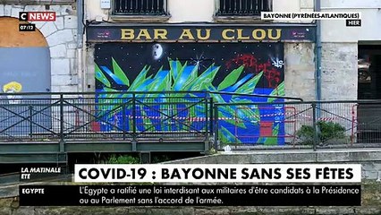 Video herunterladen: Coronavirus -  Reportage à Bayonne où l'annulation des fêtes provoquent une situation sans précédent et une grosse amertume chez les commerçants et les riverains