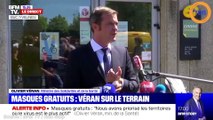 Le Ministre des Solidarités et de la Santé, Olivier Véran, préconise le port du masque en extérieur