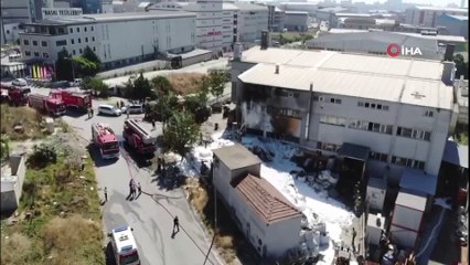 Esenyurt'ta kauçuk fabrikasında yangın