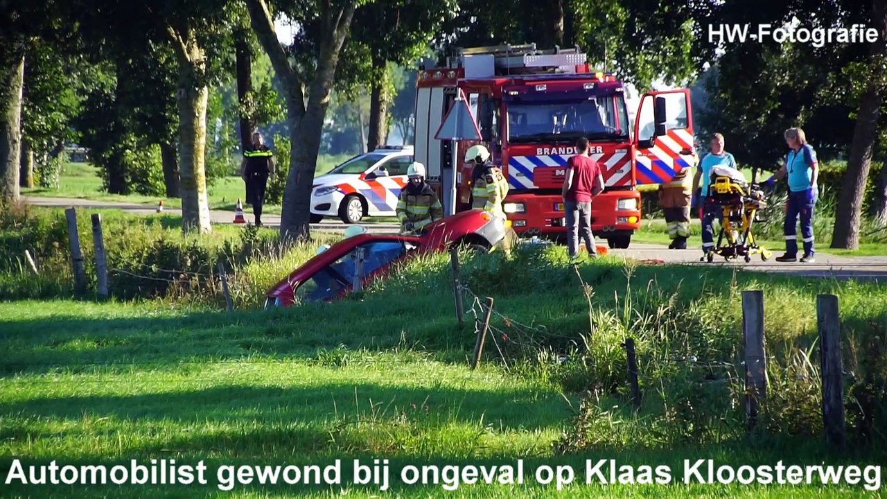 Automobilist gewond bij ongeval op Klaas Kloosterweg