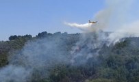 Città Sant'Angelo (PE) - Incendio a Colle di SSale, in azione Canadair (30.07.20)