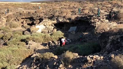 Desalojadas 40 personas de un asentamiento ilegal en la costa de Granadilla