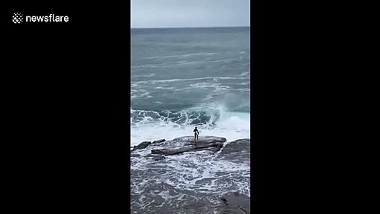 Aussie surfer gets wiped out in harsh conditions