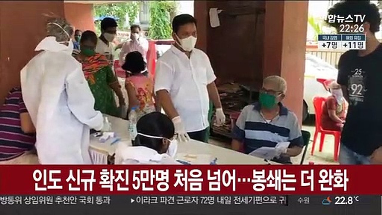 인도 신규 확진 5만명 처음 넘어…봉쇄는 추가 완화
