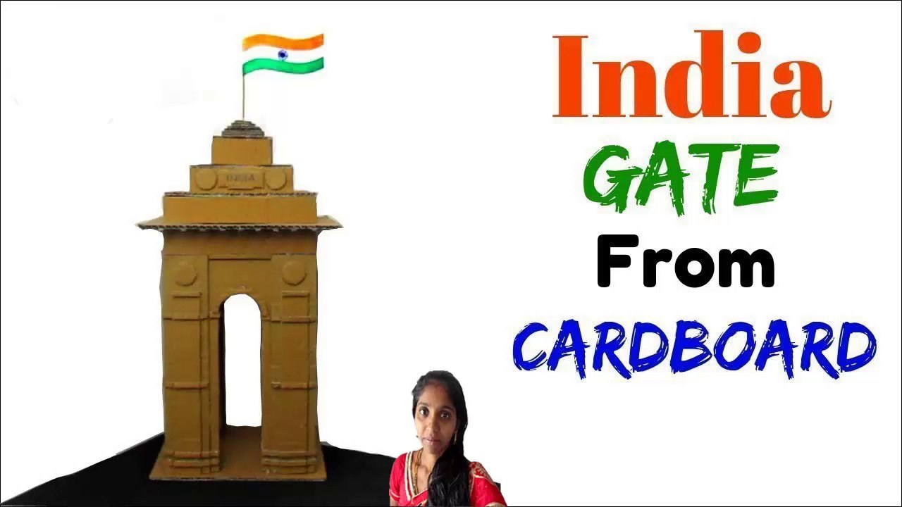 India Gate Model with Cardboard | Independence Day Craft Ideas for ...