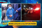 Damnificados de incendio en 'El Chaparral' denuncian que podrían ser retirados de carpas en Cercado de Lima