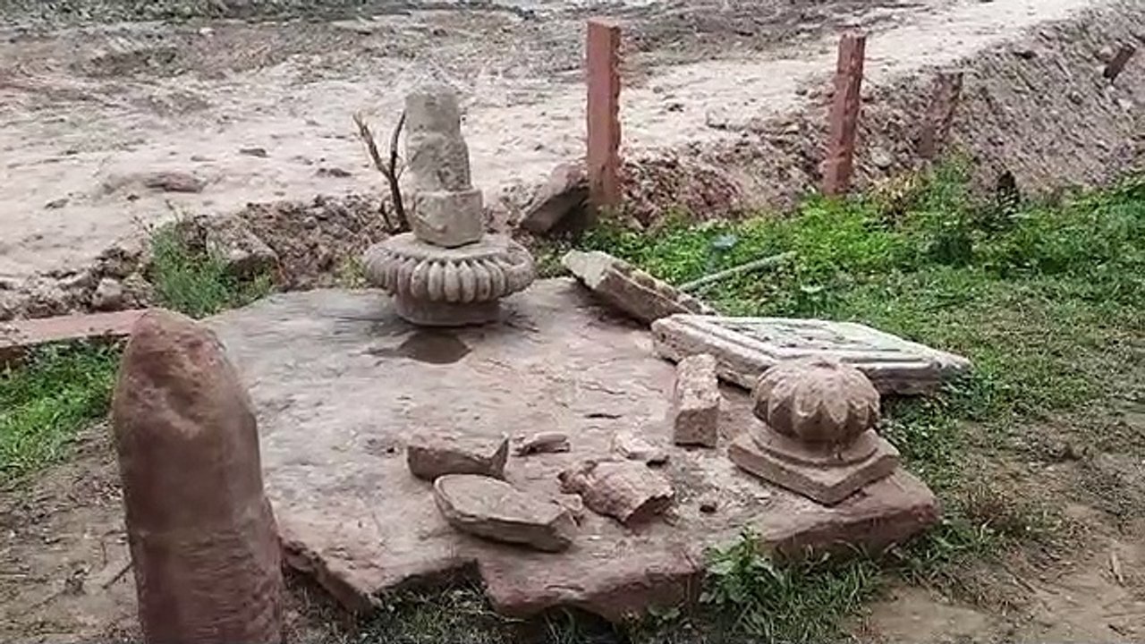 खेत में मिट्टी खुदवाते समय जेसीबी से टकराई ठोस चीज, बाहर निकाला तो निकली मूर्तियां
