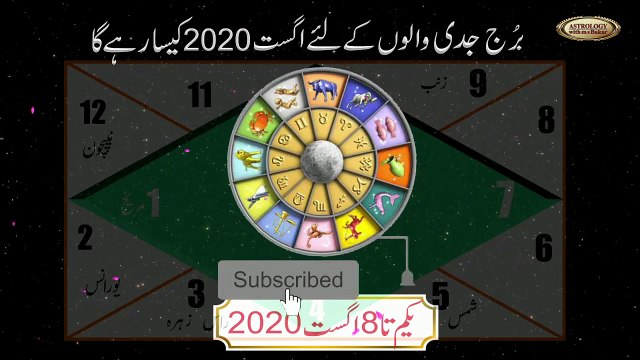 Capricorn August 2020 -Astrology -horoscope - forecast - by astrologer m s bakar urdu hindi