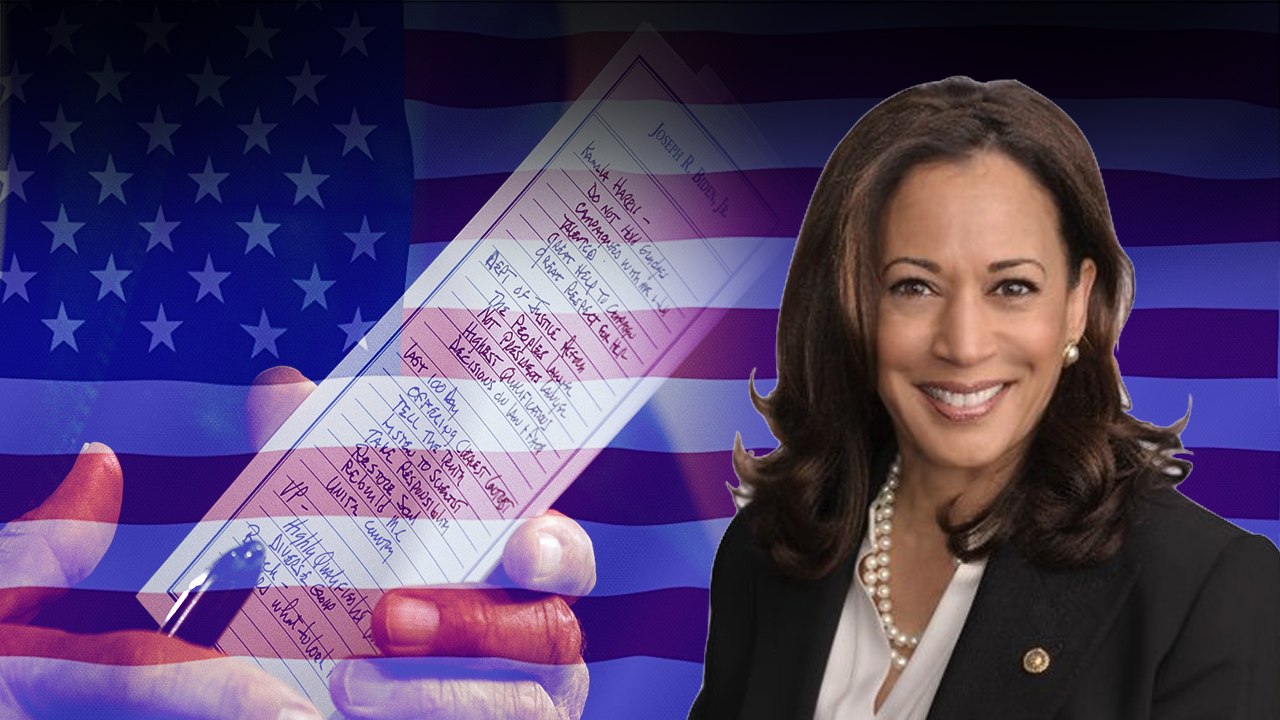 Kamala Harris for Vice President? ; Joe Biden's notes reveals