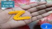 How To Crochet Amigurami Small Letter  Z -Tutorial-Hand work-Embroidery work-Crafts
