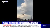 Incendie à Anglet: deux Canadair et une vingtaine de véhicules de pompiers du département sont mobilisés