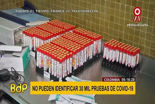 Colombia 'pierde' 30 mil pruebas COVID-19 por error al tomar muestras