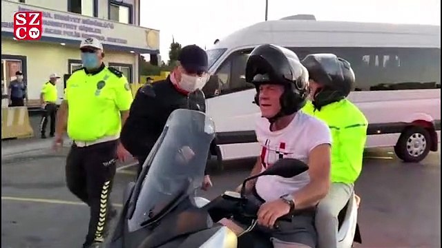 Vali Yerlikaya motosikletiyle bayram denetimine katıldı