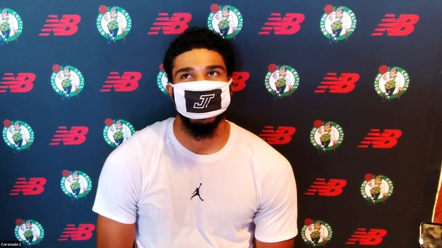 Jayson Tatum previews Bucks vs Celtics and talks NBA Bubble routine