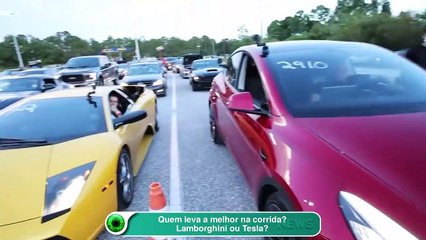 Quem leva a melhor na corrida? Lamborghini ou Tesla?