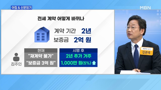 신문브리핑2 임대차 기본 계약 4년…집주인이 입주 원하면 연장 요구 못 해 외 주요기사