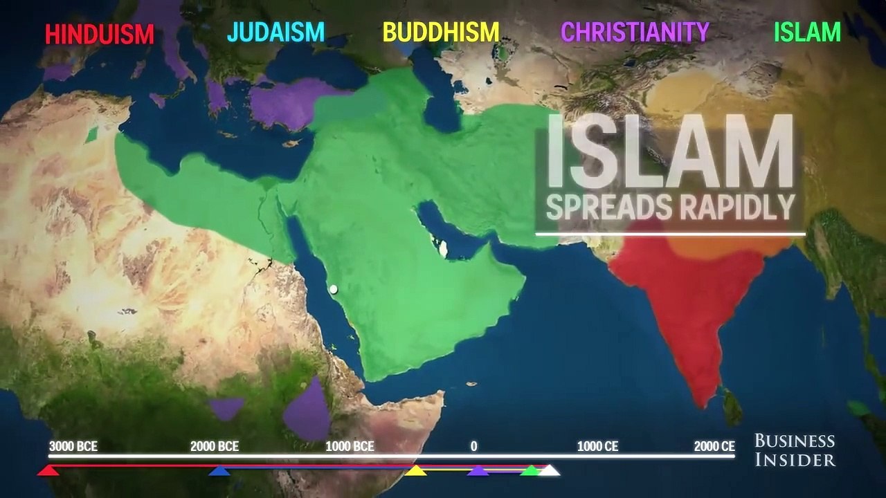 Animated  Map  Shows  How  Religion  Spread Around  the  World(720p).