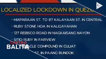 11 lugar sa Q.C., isinailalim sa lockdown; swab at rapid test, isinasagawa sa mga lugar na naka-lockdown