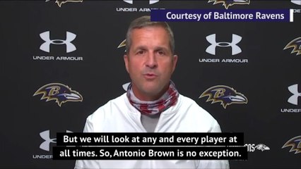 Harbaugh would consider taking Lamar Jackson's advice to sign Antonio Brown