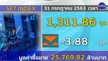 ตลาดหุ้นไทยช่วงเที่ยงลดลง 3.88 จุด กังวล ศก.สหรัฐ หดตัว