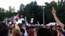 Tens of thousands rally in Belarus capital Minsk in support of opposition candidate