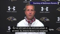 Harbaugh would consider taking Lamar Jackson's advice to sign Antonio Brown