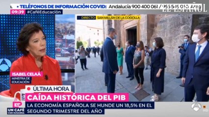 Celaá pide no ser catastróficos por los datos del PIB y confía en la "reactivación"