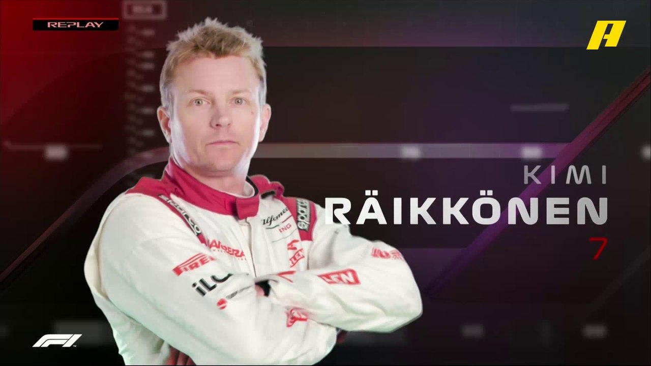 انزلاق سيارة كيمي رايكونن في بداية الجولة الحرة الأولى في بريطانيا