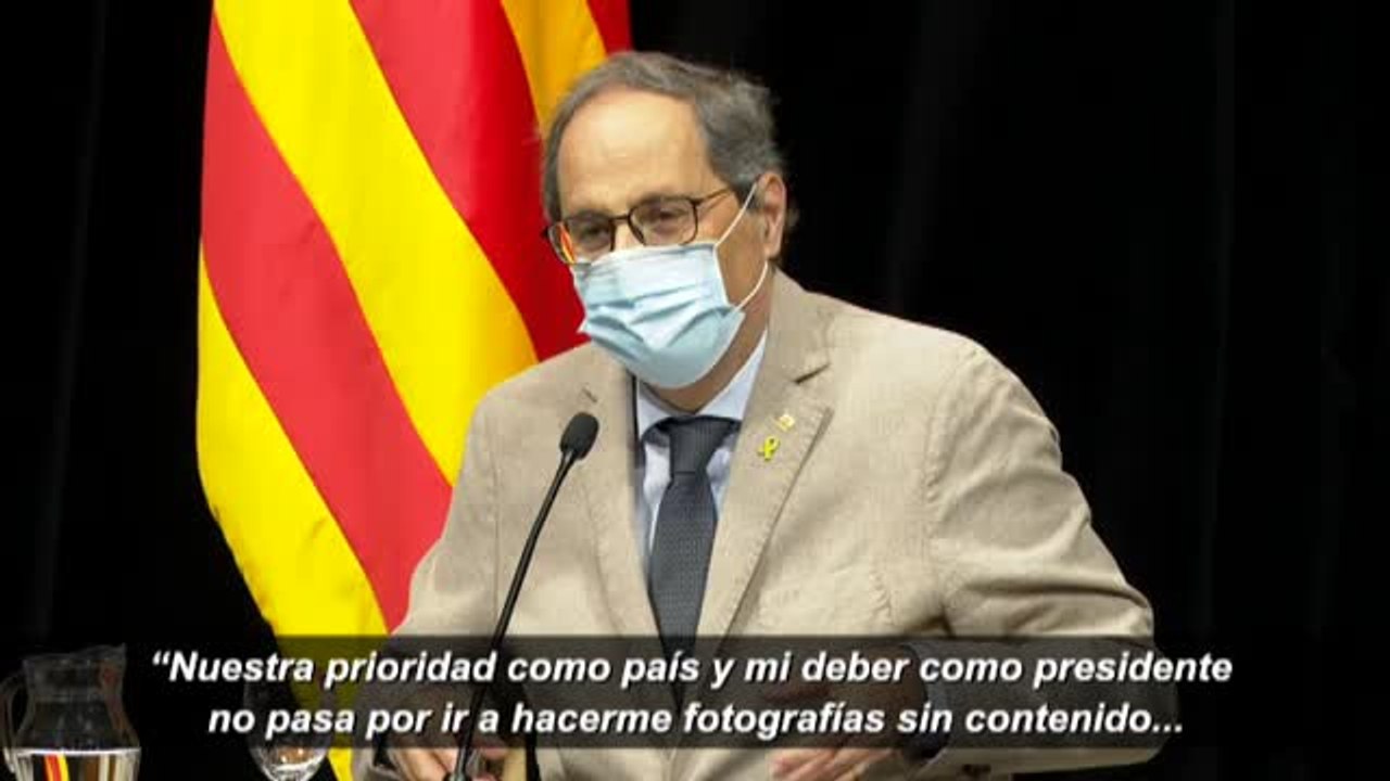 Torra: "Mi deber no pasa por ir a hacerme fotografías sin contenido"