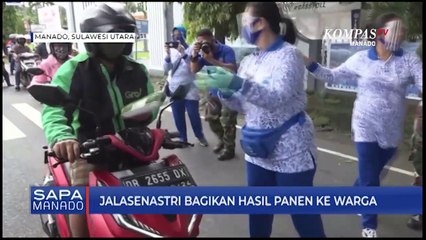 Jalasenastri Bagikan Hasil Ketahanan Pangan Ke Warga