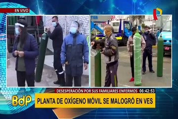 Planta de oxígeno móvil se malogró en Villa El Salvador