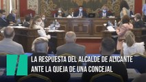La respuesta del alcalde de Alicante ante la queja de una concejal
