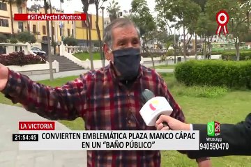 Convierten en letrina emblemática Plaza Manco Cápac: La Victoria