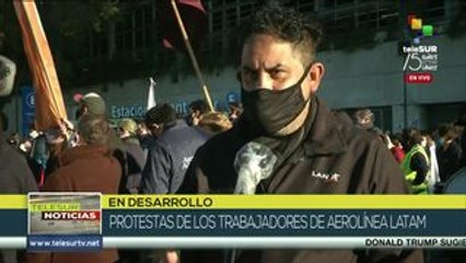 Argentina: protestas de los trabajadores de la aerolínea Latam