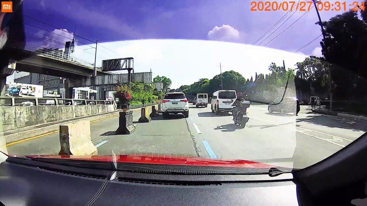 Bus Collides with Concrete Barrier