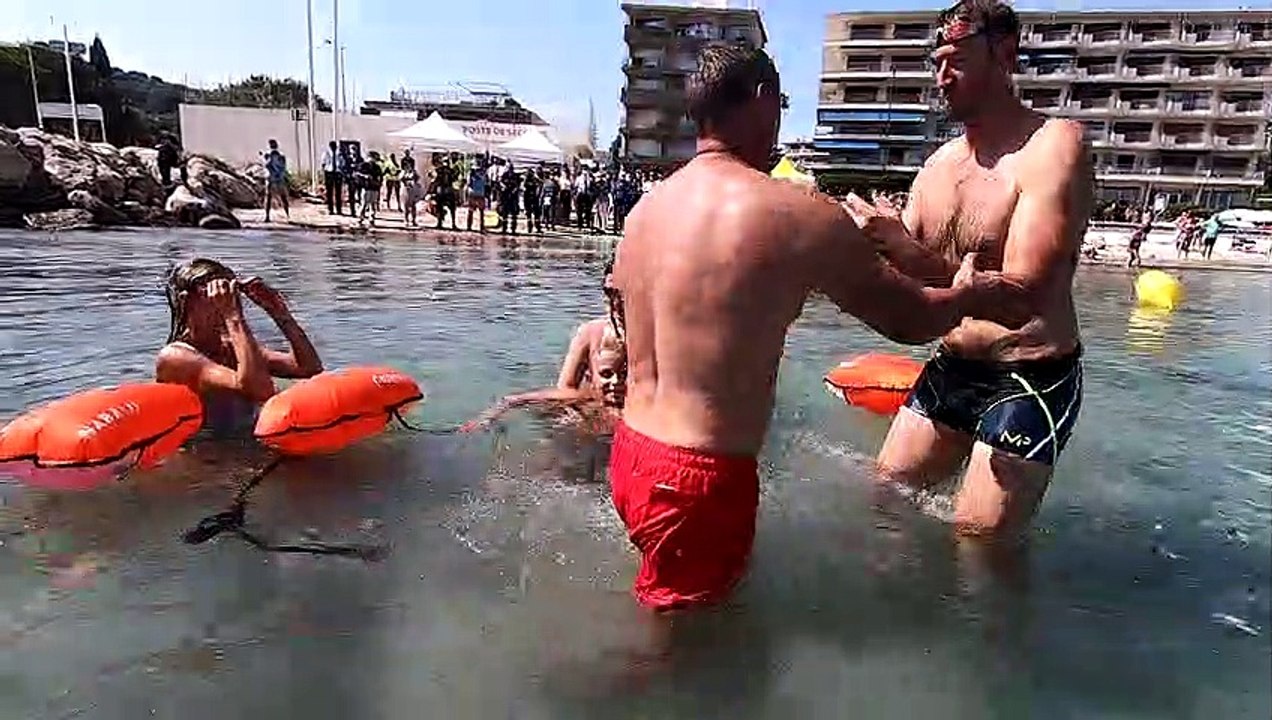 La ministre des Sports et Alain Bernard alertent contre les risques de noyade à Antibes