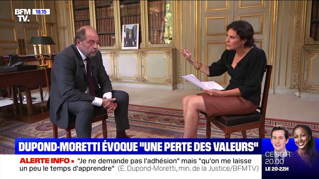Éric Dupond-Moretti répond aux questions d’Apolline de Malherbe