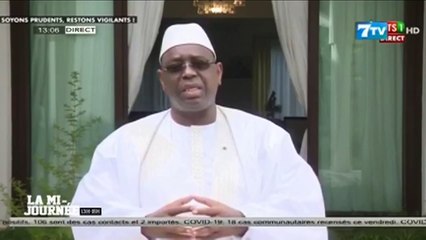 Message du Président Macky SALL- 'Le virus ne doit pas nous empêcher de travailler'