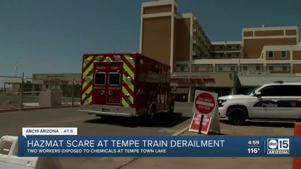 HAZMAT scare at Tempe train derailment scene