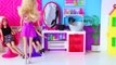 Barbie Doll Hair Salon! Play baby doll hair cut toys and doll hair color!
