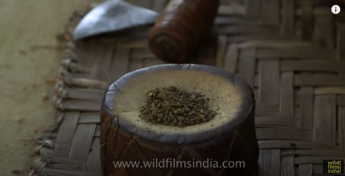 See how an Indian sadhu presses weed and makes his 'Chillum'