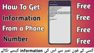 How to get information from a phone number