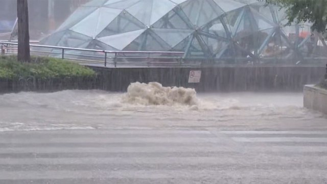 강남역 또 물난리 하수 역류해 도로 침수...통행 차질 / YTN