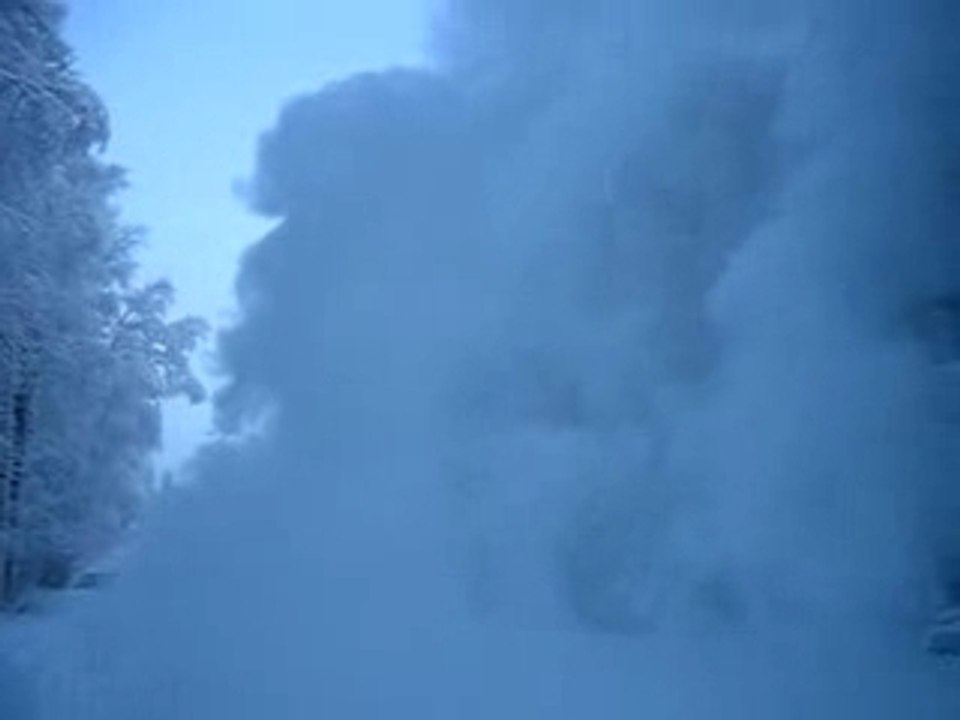 Boiling water evaporating at - 45 F
