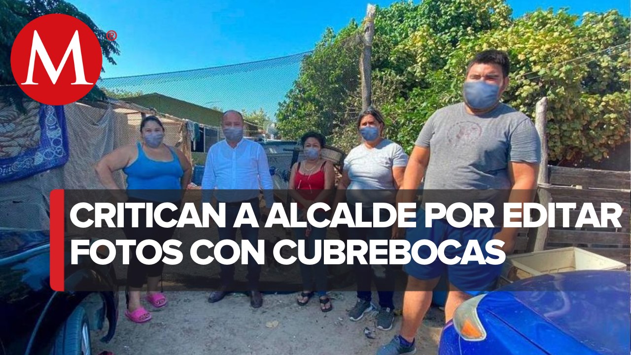 Alcalde de Comondú usa cubebocas falso